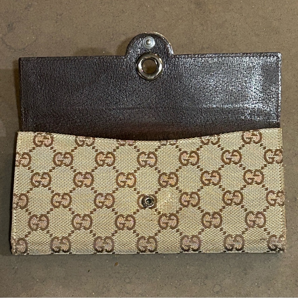 GUCCI Monogram Eclipse Continental Wallet Off White GUC - Picture 7 of 15